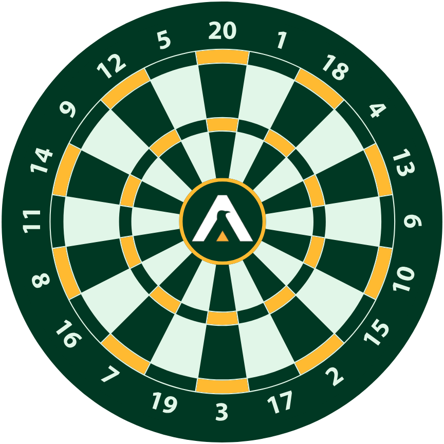 Cible de fléchettes ALCA DARTS du jeu des 7 différences